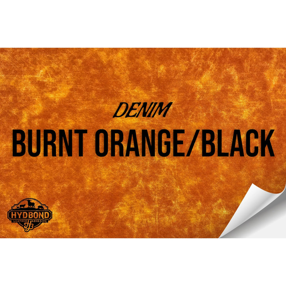 Burnt Orange Denim / Black Leatherette