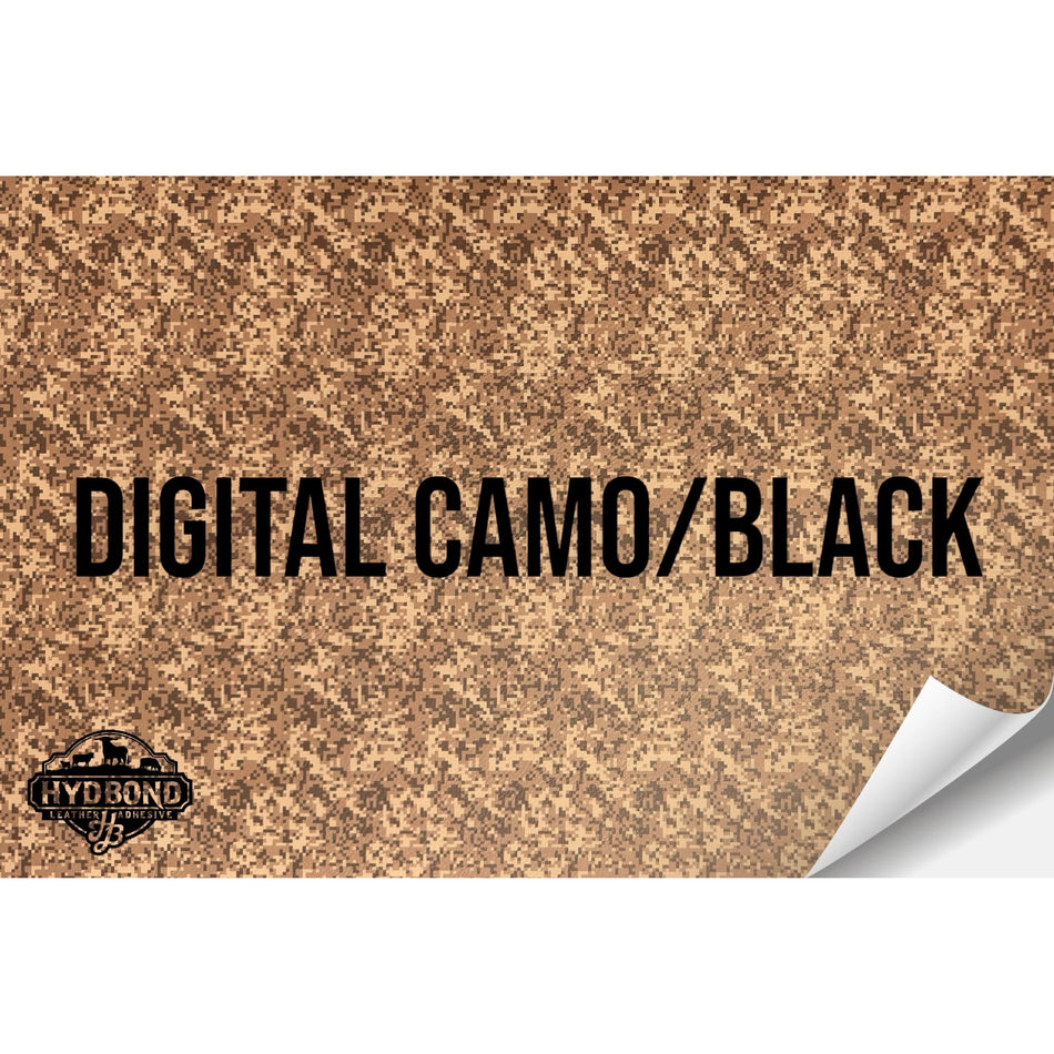 Digital Camo / Black Leatherette