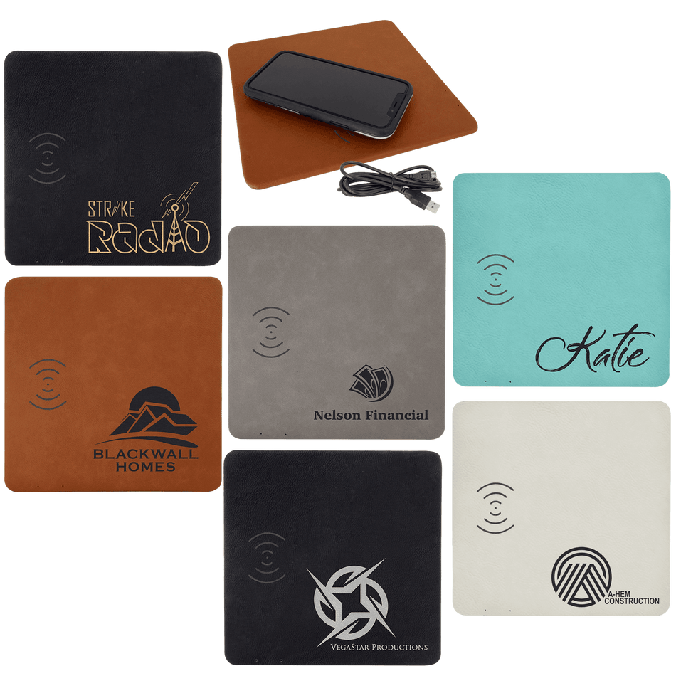 Leatherette Phone Charging Mat 8" x 8"