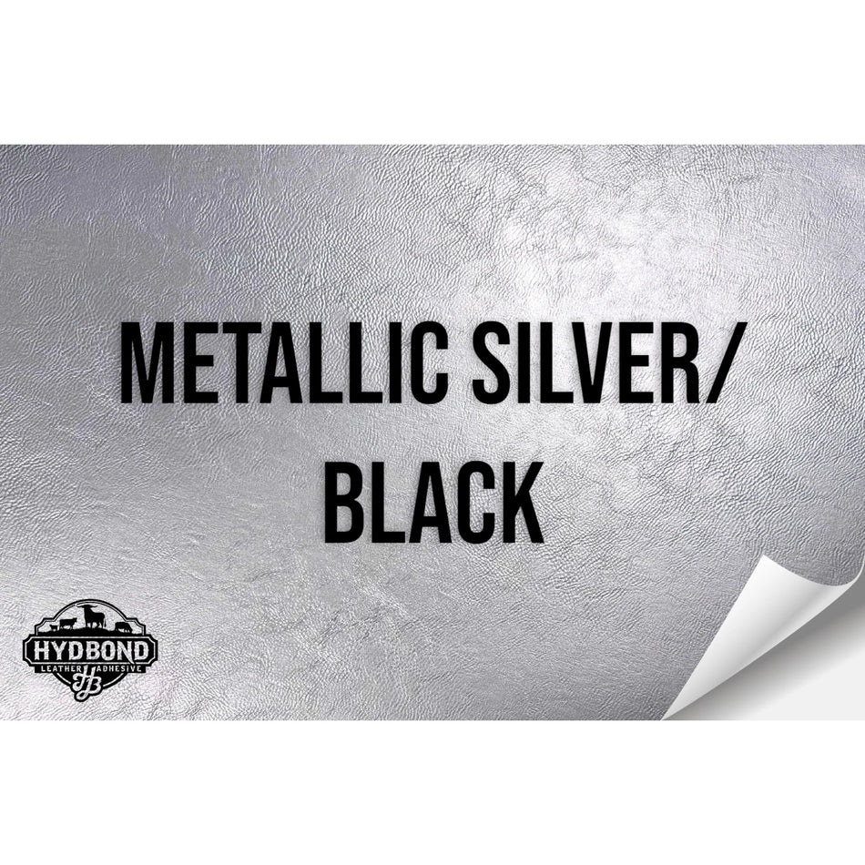Metallic Silver / Black Leatherette
