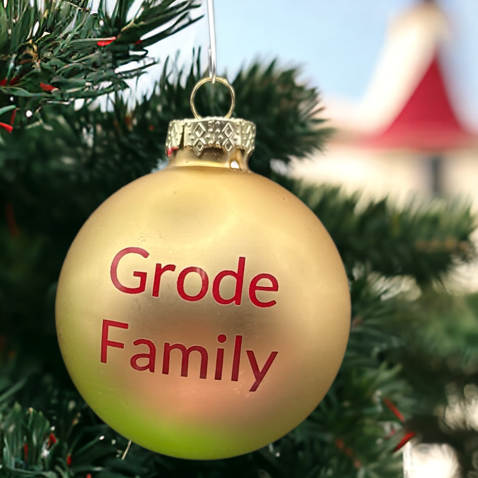 Matte Glass Ornaments 2.5"