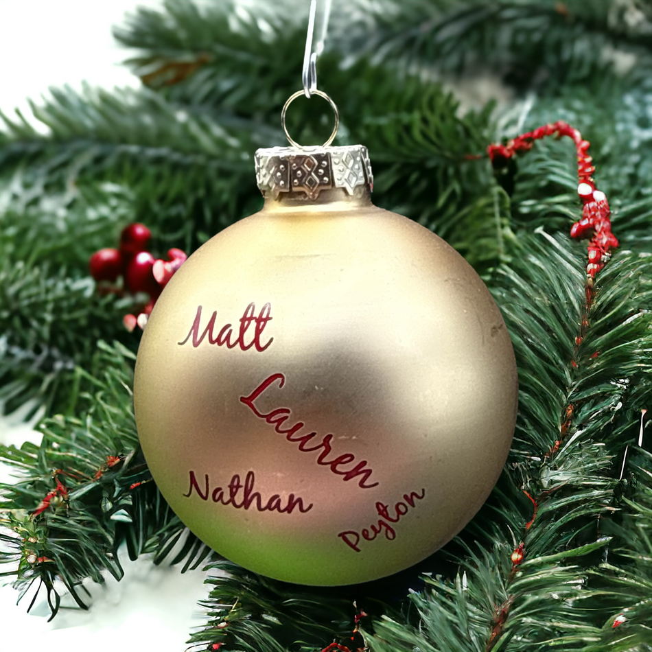 Matte Glass Ornaments 2.5"