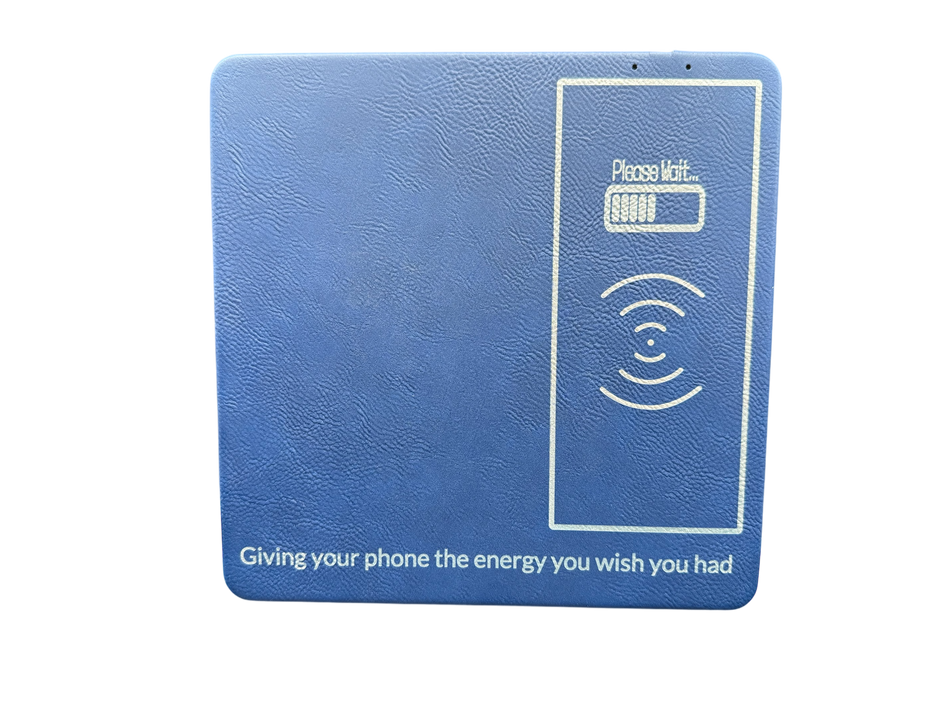 Laserable Leatherette Phone Charging Mat 8" x 8"