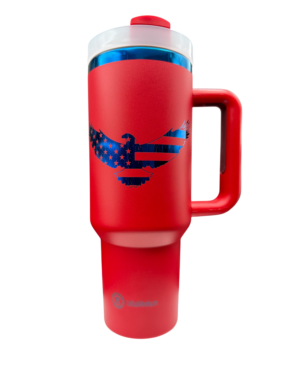 40 oz Mug H2 Mirror Blue