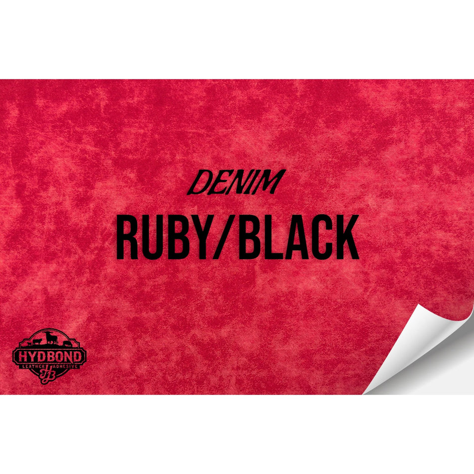 Ruby Denim / Black Leatherette