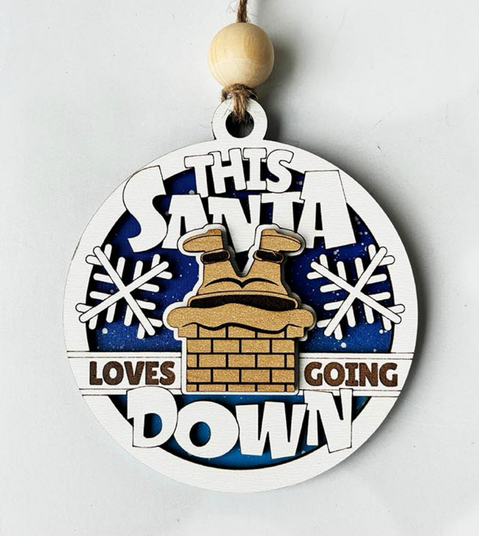 🎄 Funny & Sarcastic Christmas Ornaments – Layered Wood Holiday Decor