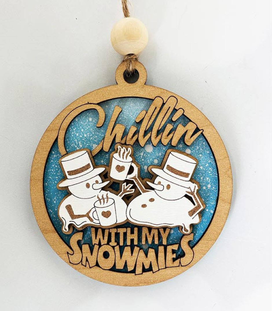 Whimsical Christmas Ornaments – Playful Layered Wood Holiday Decor