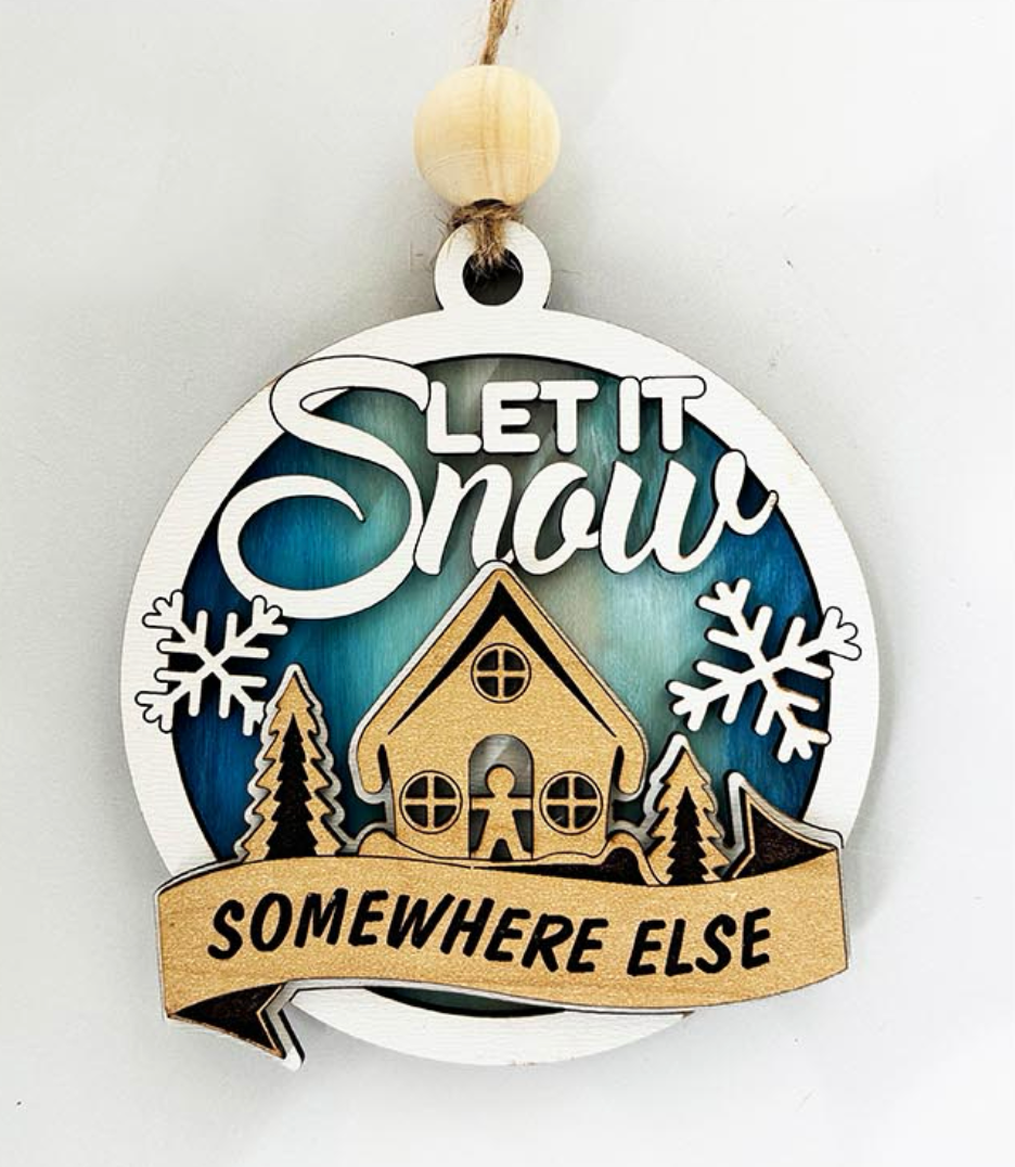 Whimsical Christmas Ornaments – Playful Layered Wood Holiday Decor