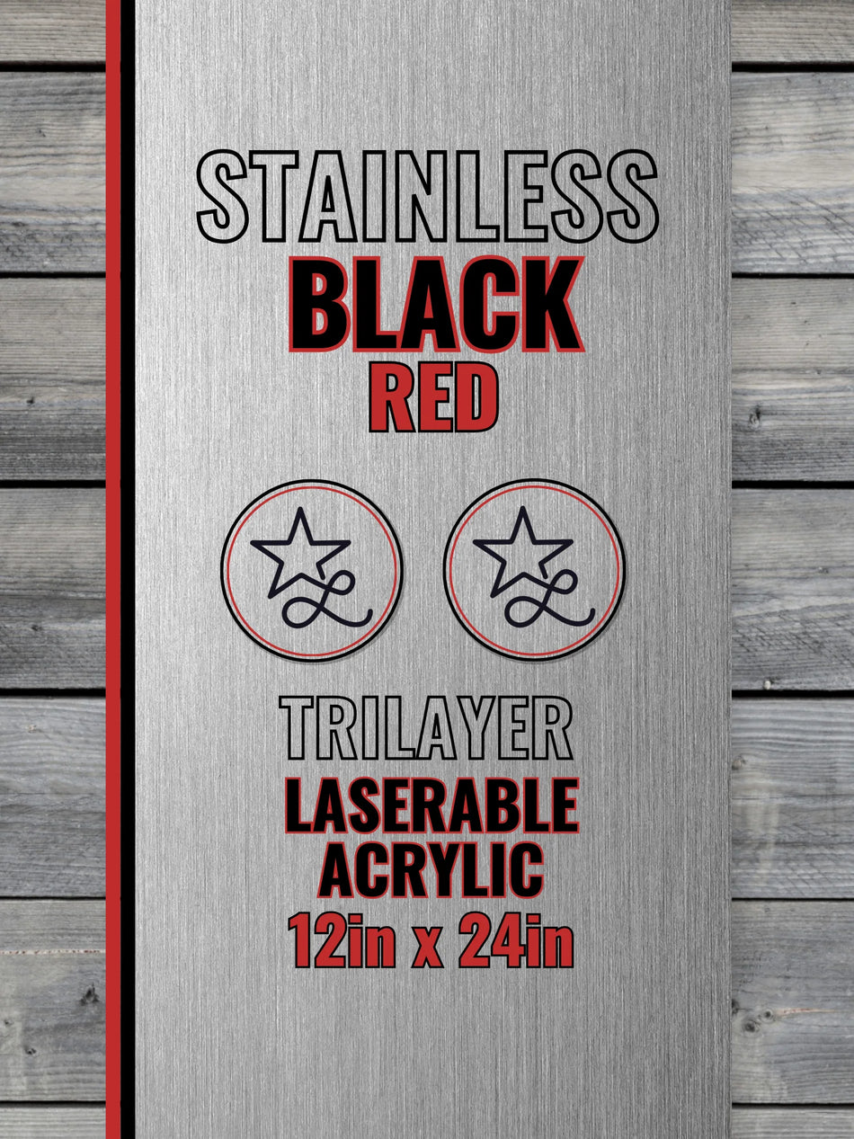 Stainless Black Red Acrylic