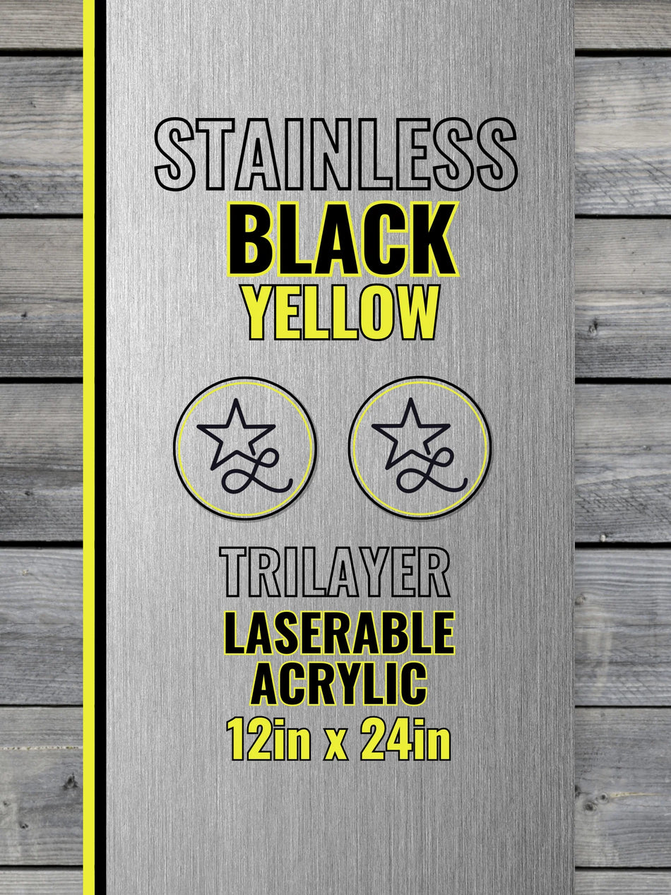 Stainless Black Yellow Acrylic