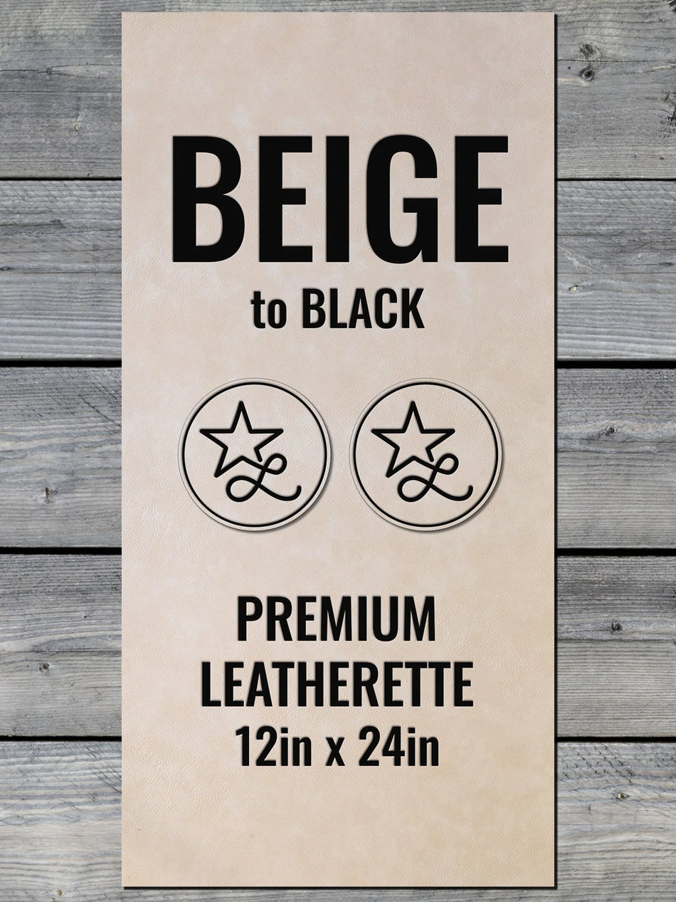 Beige / Black  Leatherette