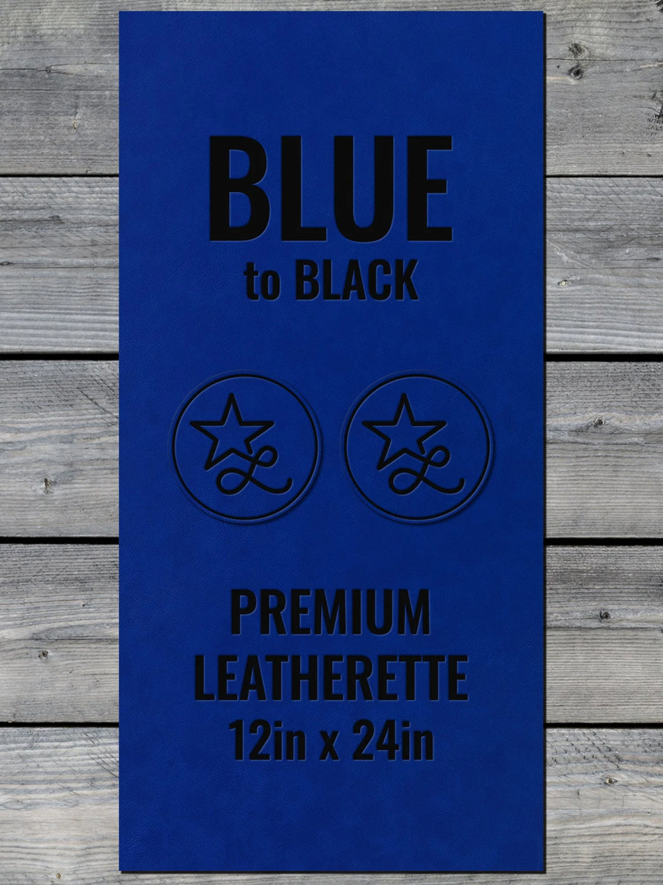 Blue / Black  Leatherette