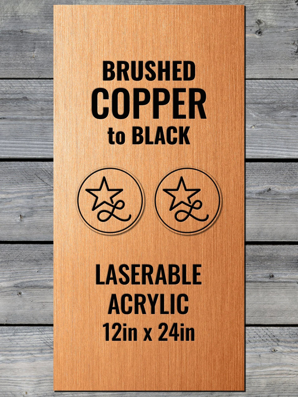 Brushed Copper Black Acrylic