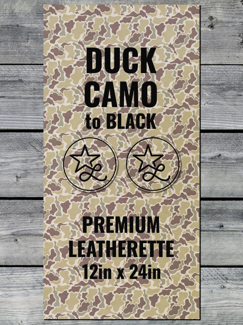 Duck Camo / Black  Leatherette