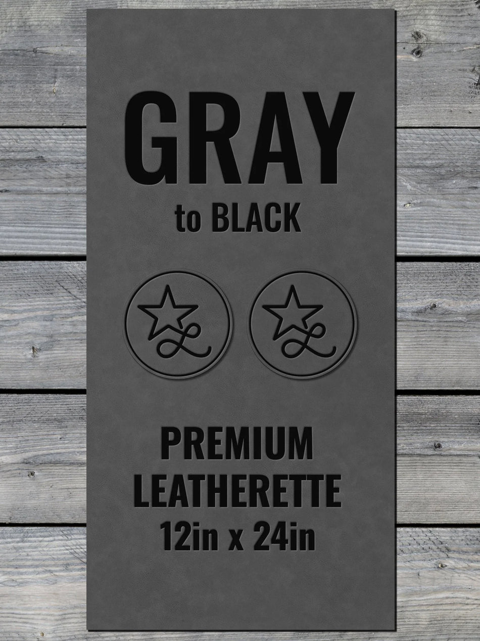 Gray / Black Leatherette