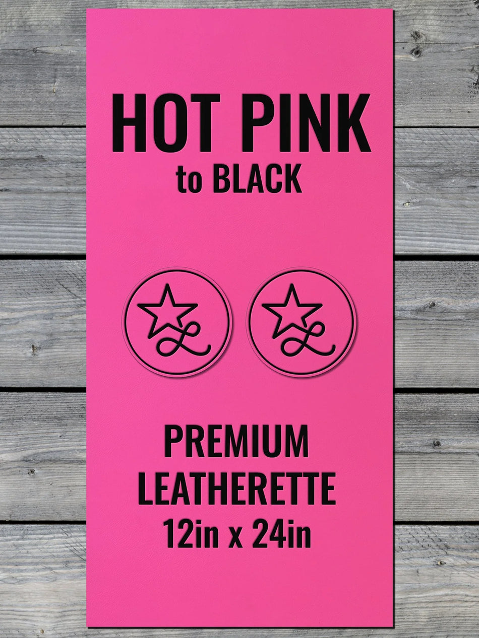 Hot Pink / Black  Leatherette