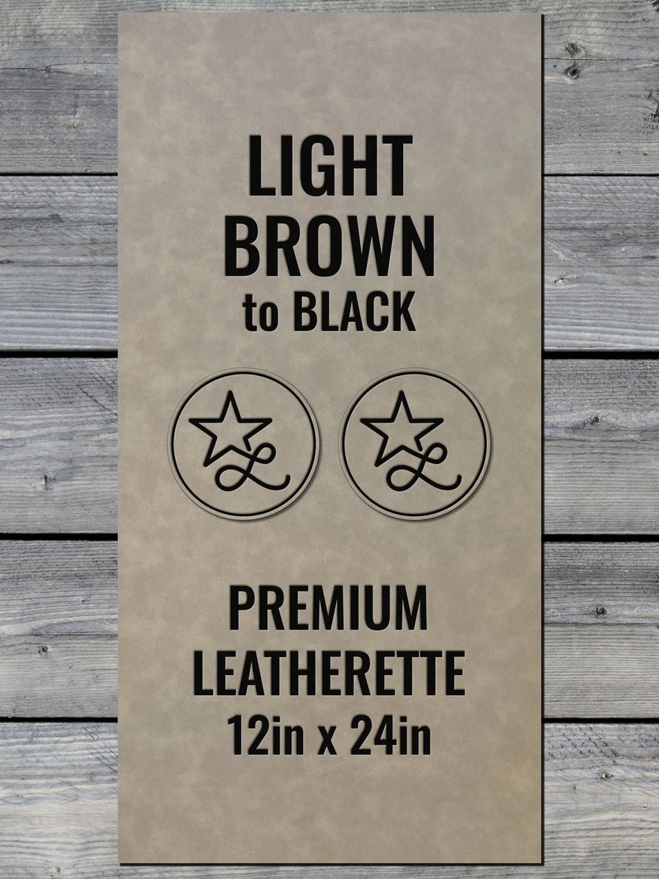 Light Brown / Black Leatherette