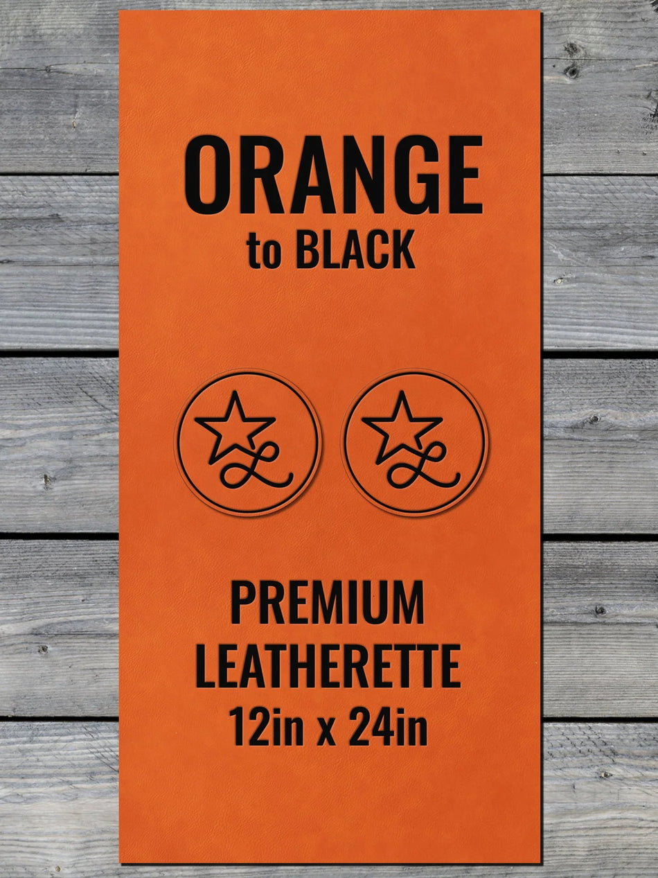 Orange / Black  Leatherette