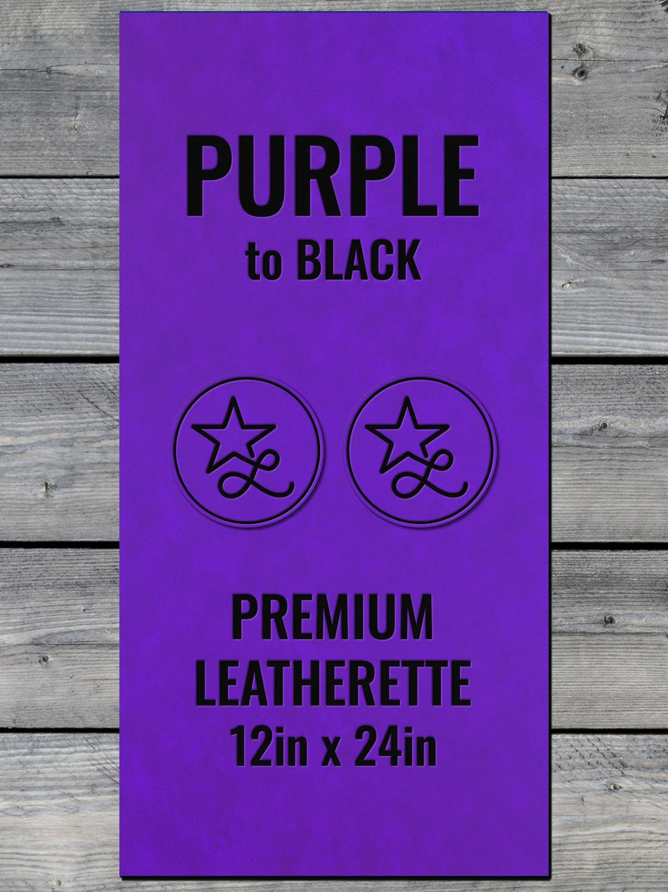 Purple / Black  Leatherette