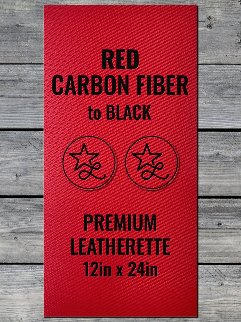 Red Carbon Fiber / Black  Leatherette